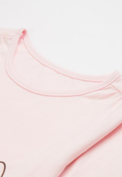 Pop Candy - Girls kitty tee - pink