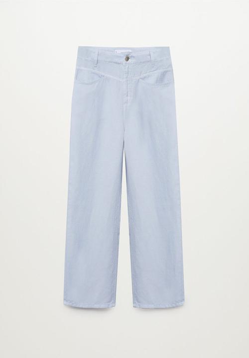 MANGO - Trousers sky - light pastel blue