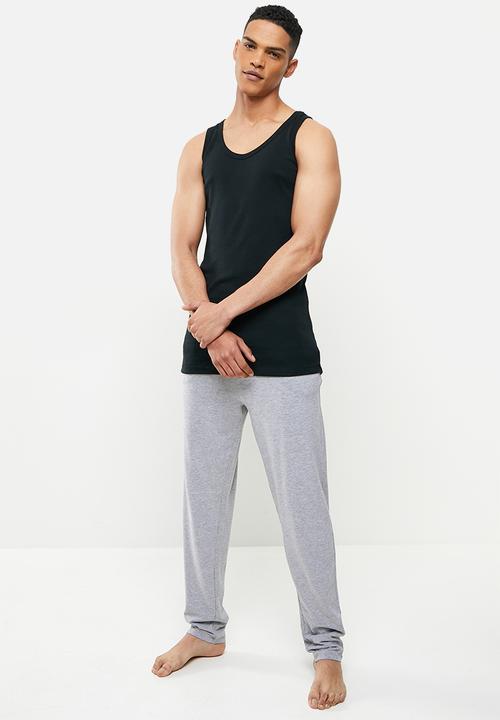 Superbalist - 2 Pack rib vests - black & white
