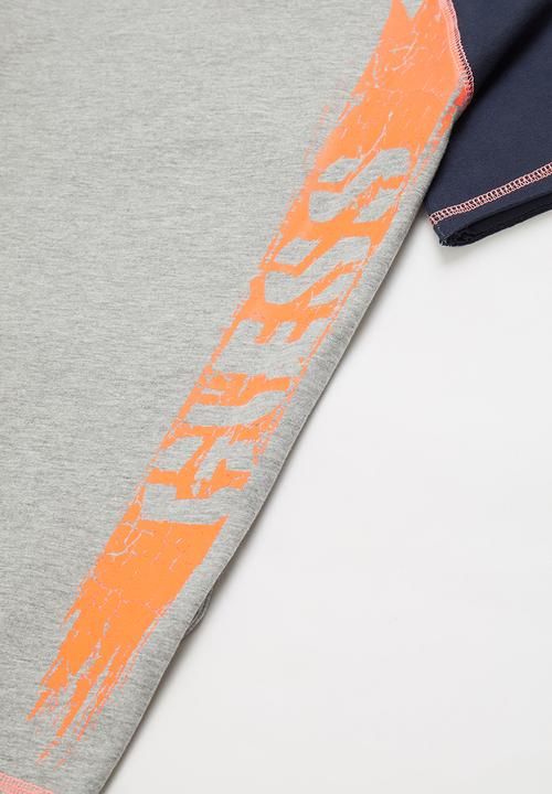 GUESS - Short sleeve raglan T-shirt - grey