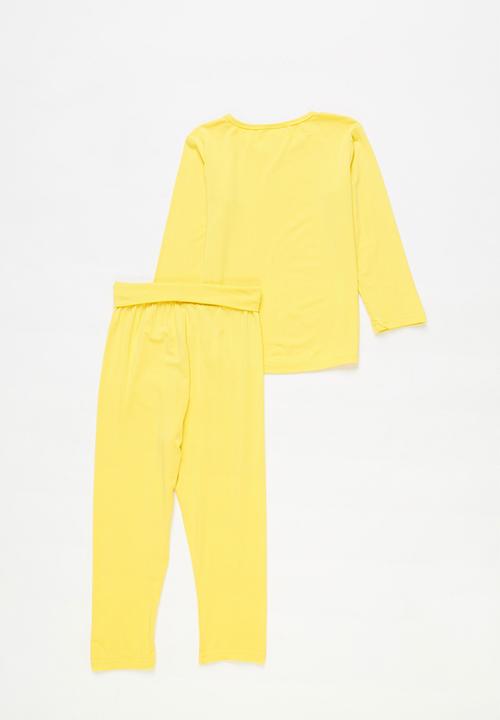 Pop Candy - Tee & pants pj set - yellow