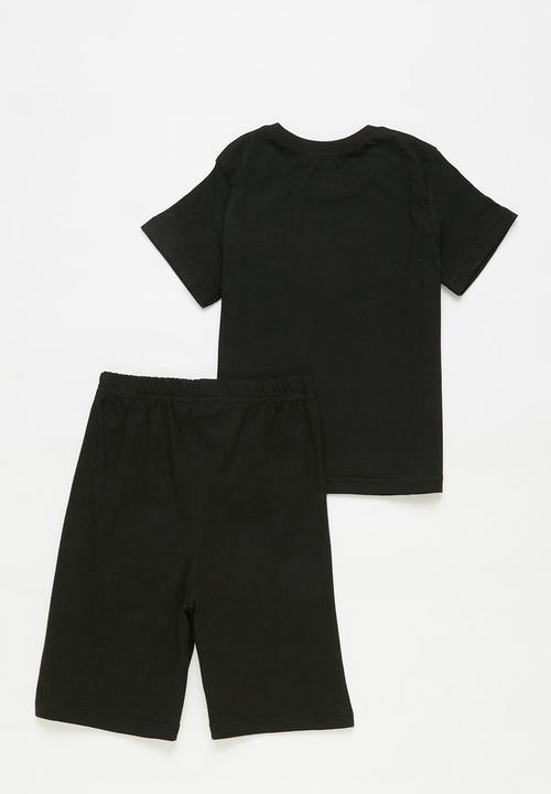 Superbalist Kids - Tee & shorts pj set - black