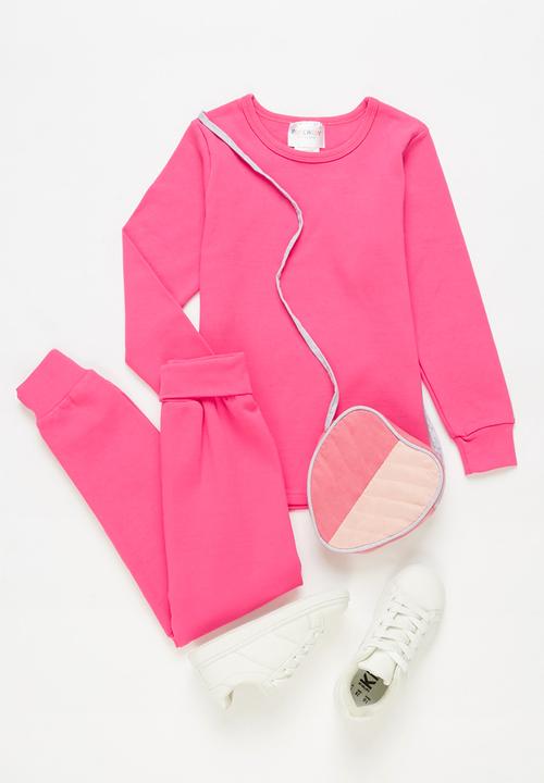 Pop Candy - Girls crew neck & sweatpants set - pink