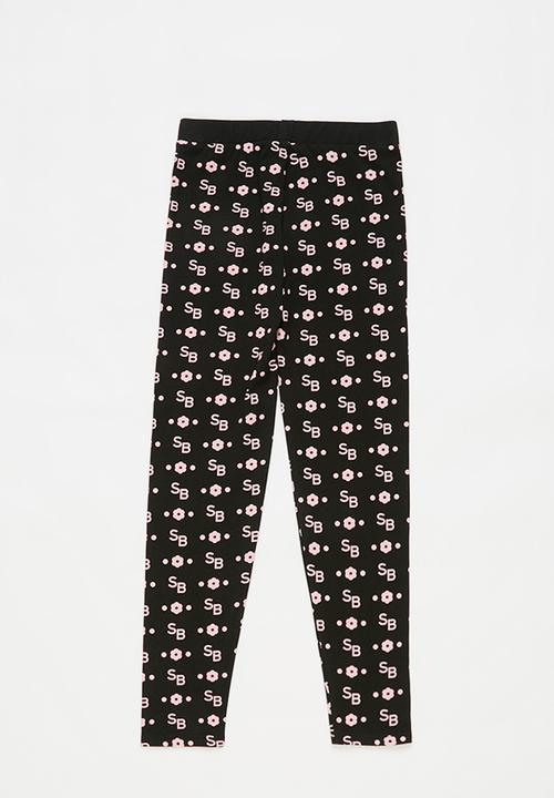 SISSY BOY - Bryd basic legging - black & pink 