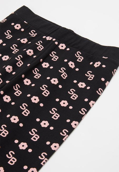 SISSY BOY - Bryd basic legging - black & pink 
