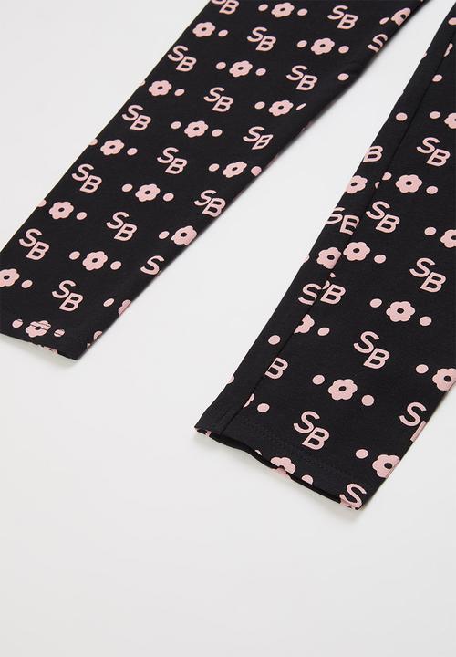 SISSY BOY - Bryd basic legging - black & pink 