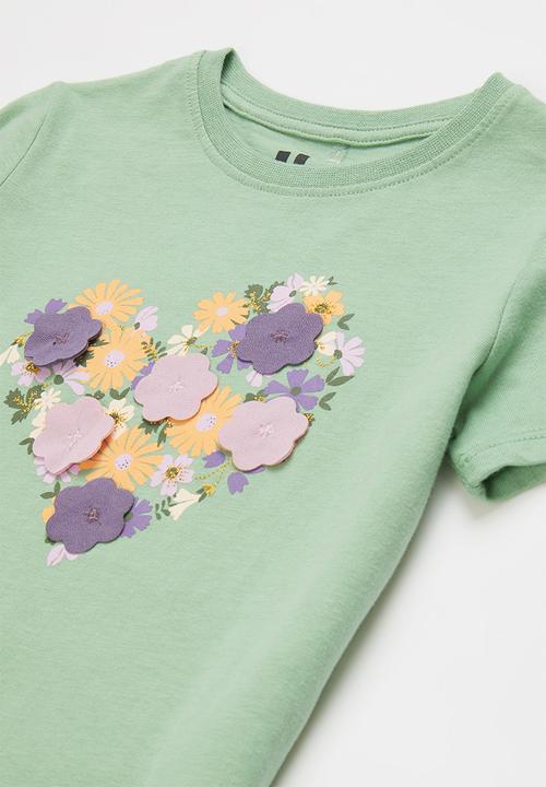 Cotton On - Stevie short sleeve embellished tee - green