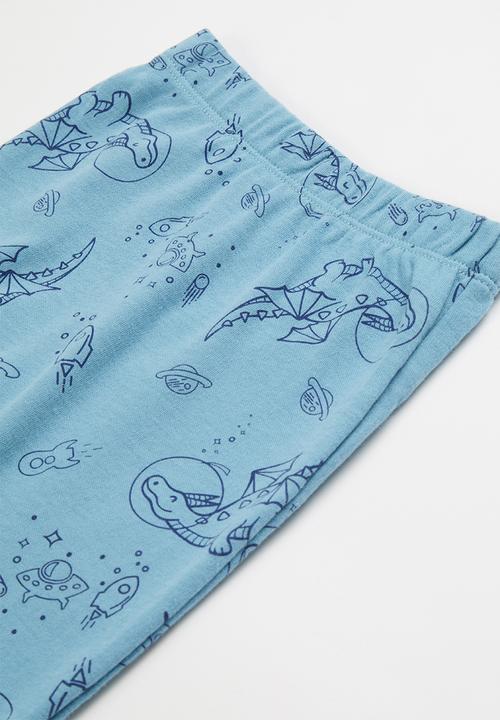 Pop Candy - Baby dino sweatpants - blue