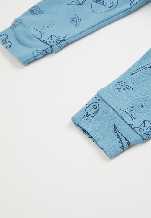Pop Candy - Baby dino sweatpants - blue