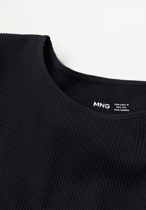MANGO - T-shirt seam - black