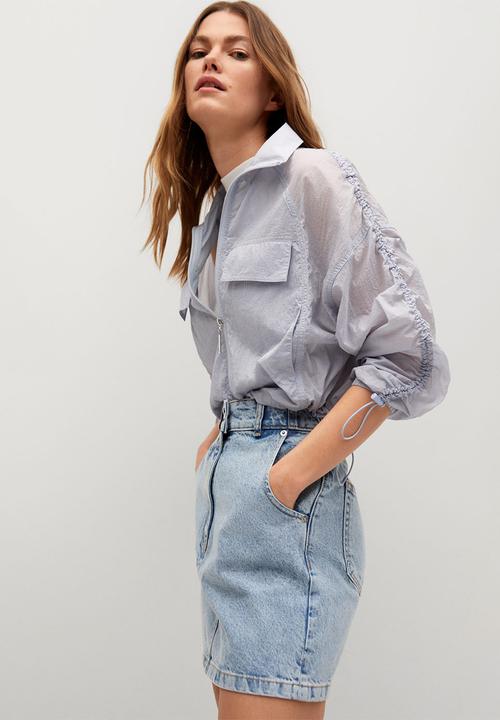 MANGO - Skirt marion - open blue