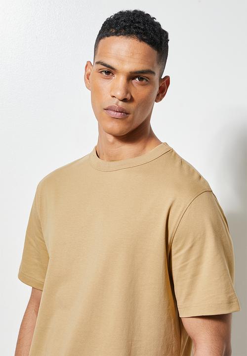 Superbalist - Aaron organic relaxed fit crew tee - tan