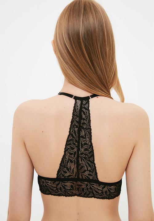 Trendyol - Lace bralet - black