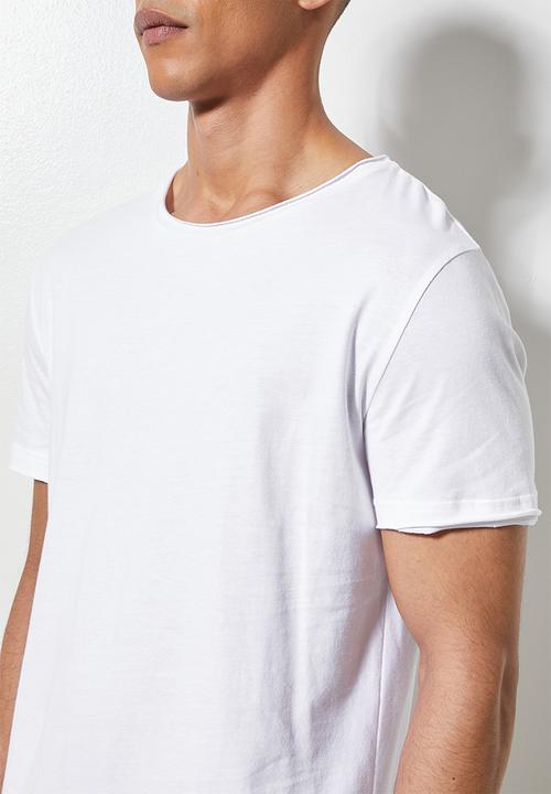 Superbalist - Tomas raw edge scoop neck tee - white