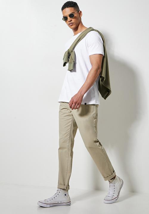 Superbalist - Tomas raw edge scoop neck tee - white