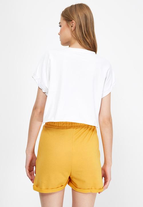 Trendyol - Knitted bermuda shorts - yellow
