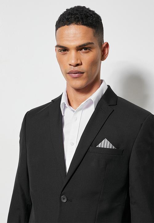 Superbalist - Regular fit 2-button single vent blazer - black