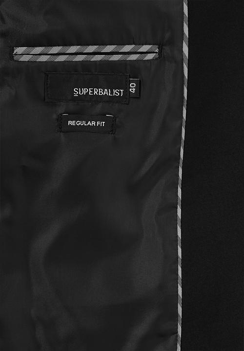 Superbalist - Regular fit 2-button single vent blazer - black