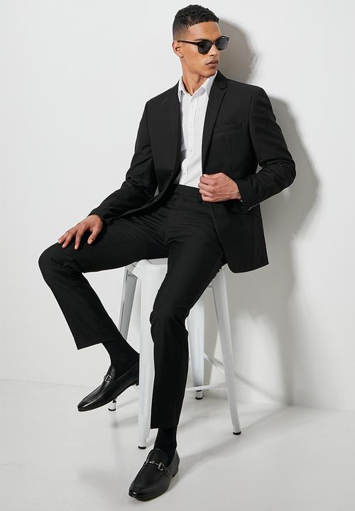 Superbalist - Regular fit 2-button single vent blazer - black
