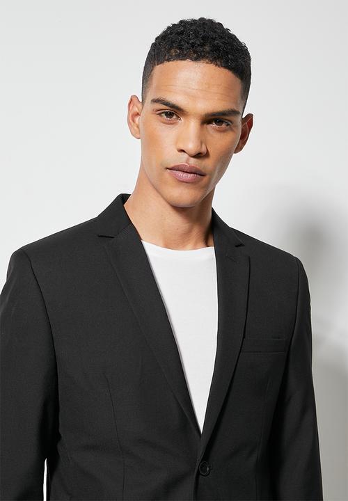 Superbalist - Soho slim fit 2-button single vent blazer - black