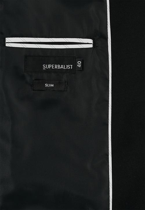 Superbalist - Soho slim fit 2-button single vent blazer - black
