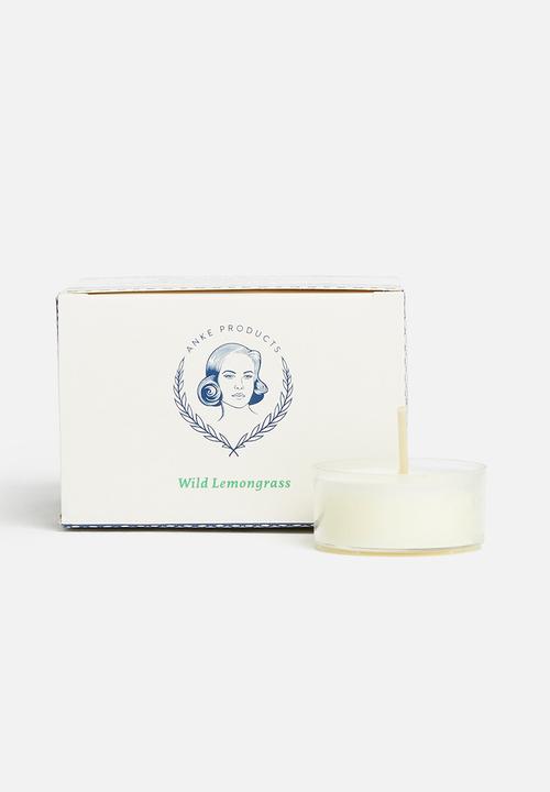 Anke Products - Wild lemongrass set of 12 tealight candles