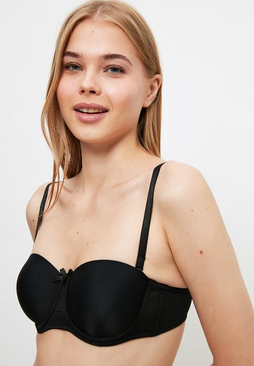 Trendyol - Unpadded strapless bra  - black