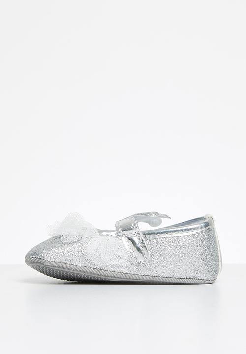 Pop Candy - Girls glitter top pump - silver