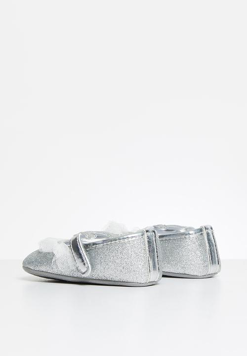 Pop Candy - Girls glitter top pump - silver