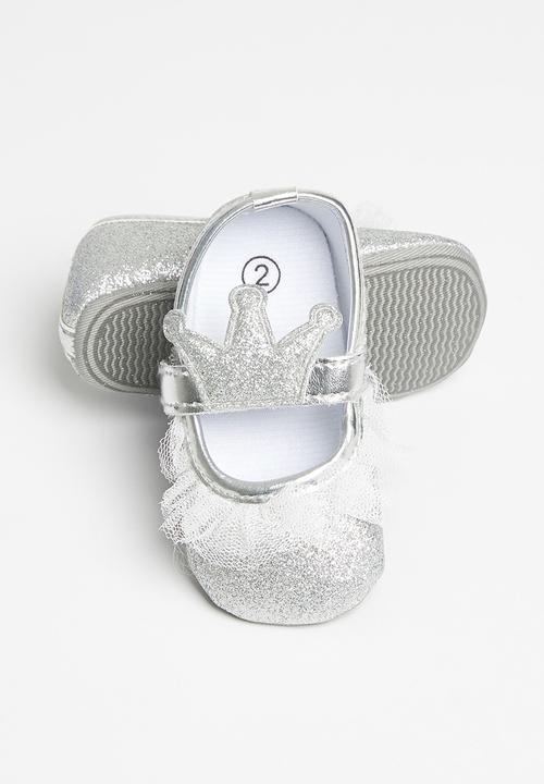 Pop Candy - Girls glitter top pump - silver
