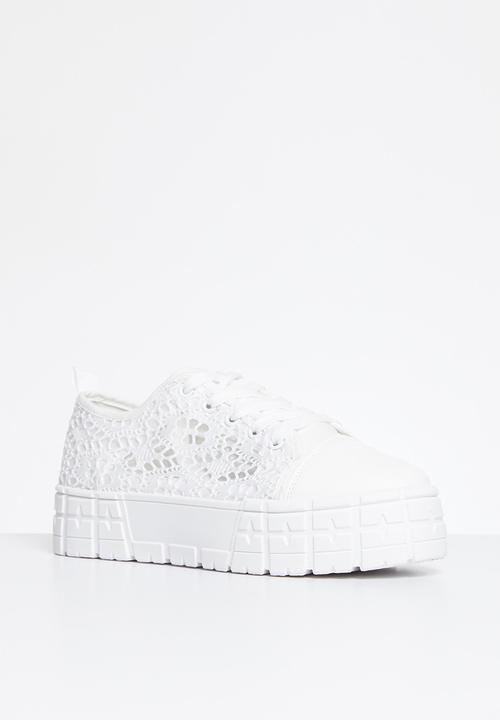 Footwork - Centro flatform lace sneaker - fwl01271 - white