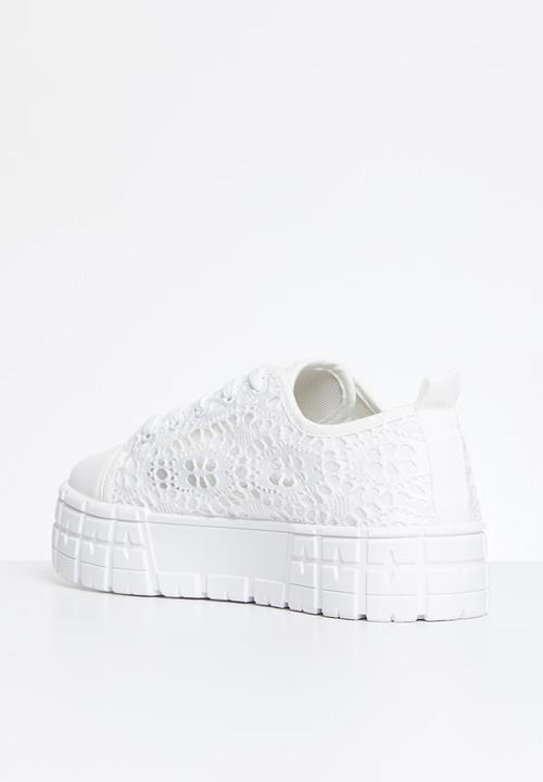 Footwork - Centro flatform lace sneaker - fwl01271 - white