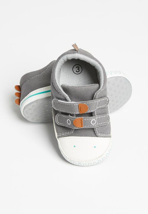 Pop Candy - Boys character velcro strap sneaker - grey