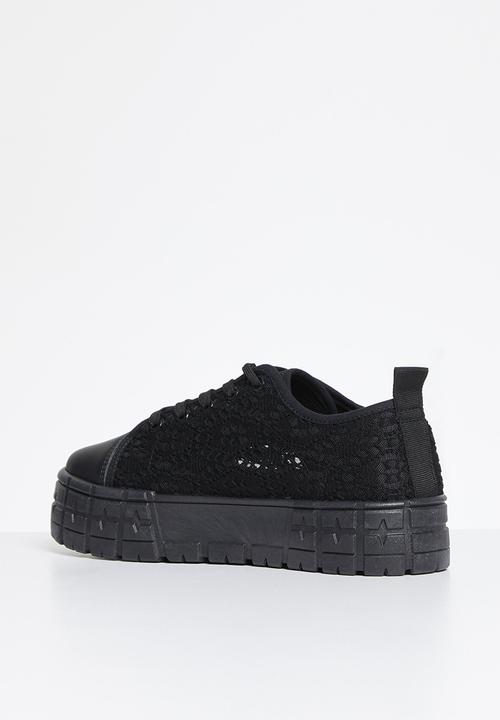 Footwork - Centro flatform lace sneaker - fwl01271 - black