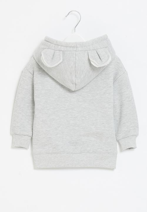 Pop Candy - Girls hoodie with ears - grey