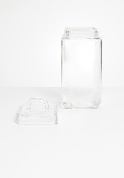 Sixth Floor - Azula square glass canister - 2.4 litre