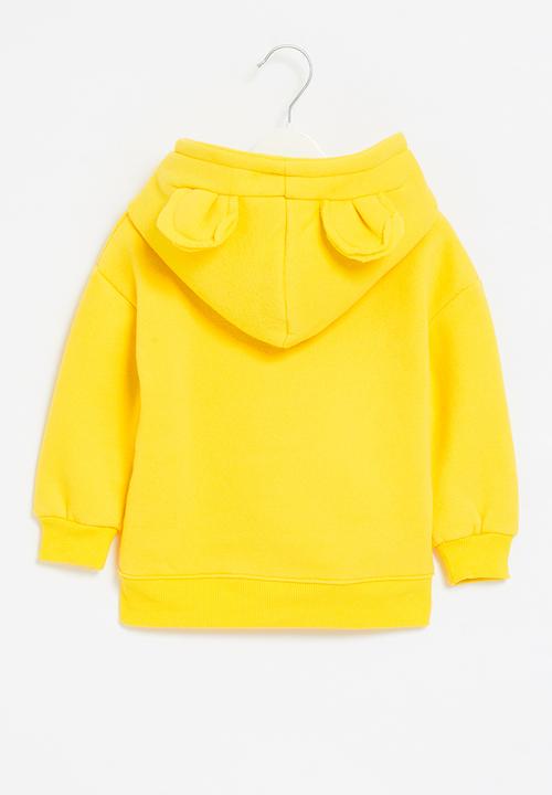 Pop Candy - Girls hoodie with ears - yellow