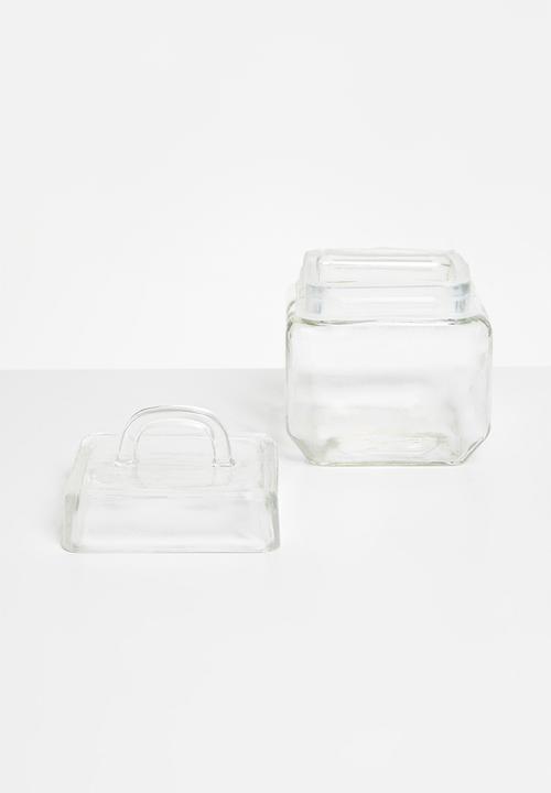 Sixth Floor - Azula square glass canister set of 3 - 900ml 