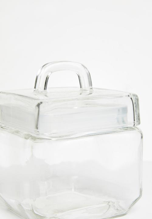 Sixth Floor - Azula square glass canister set of 3 - 900ml 