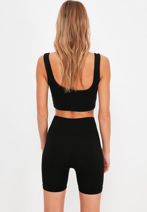 Trendyol - Knitted bermuda shorts  - black
