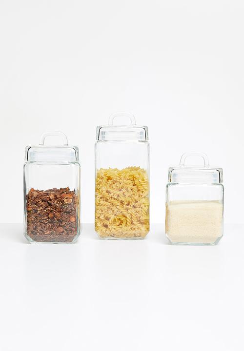 Sixth Floor - Azula square glass canister - 1.2 litre