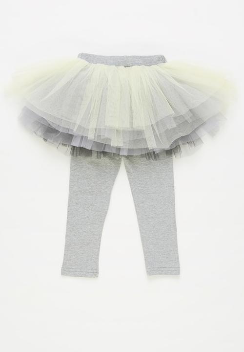 Pop Candy - Girls tutu leggings - grey