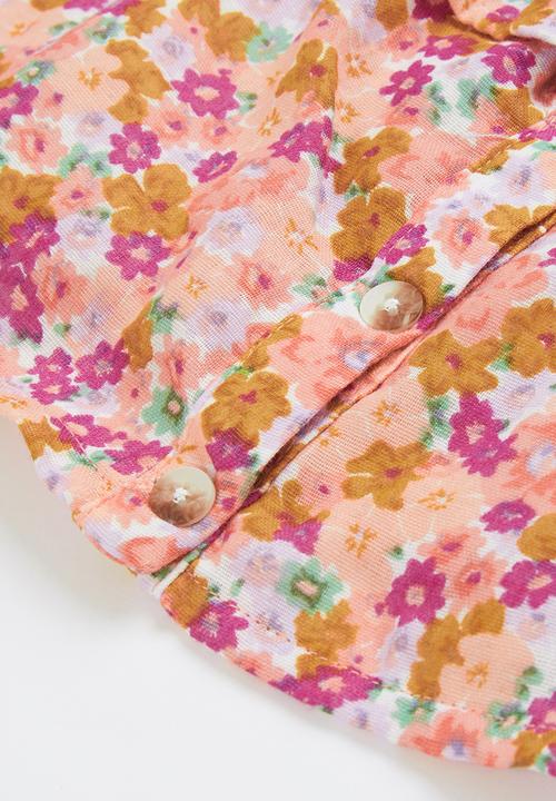 Cotton On - Maya woven sleeveless top - peach & pink 