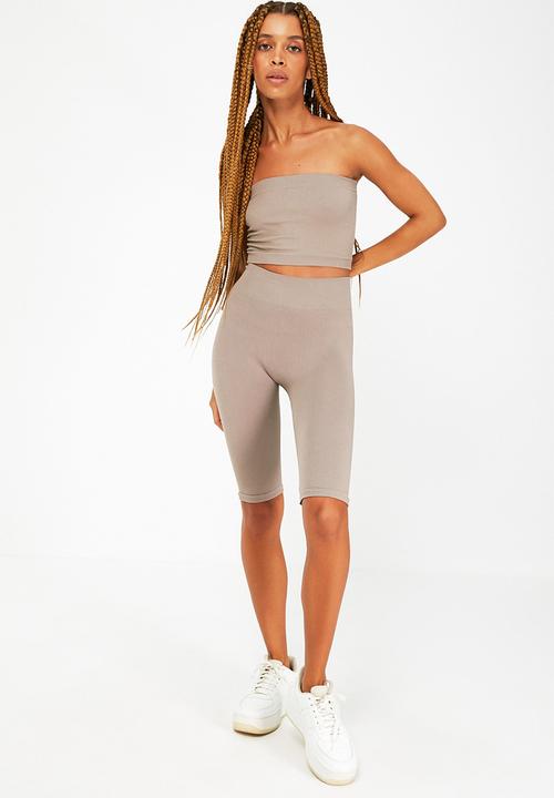 Trendyol - 2 Pack seamless sports leggings  - black-vison