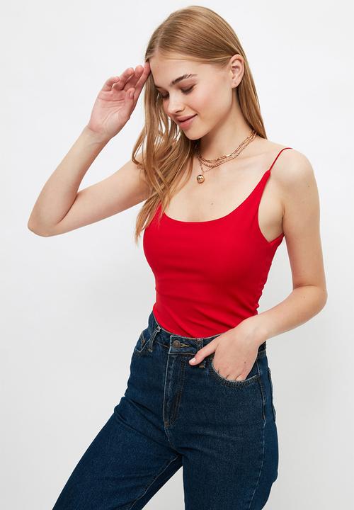 Trendyol - Snap knitted body - red