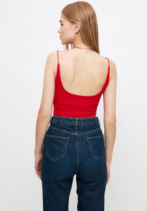 Trendyol - Snap knitted body - red