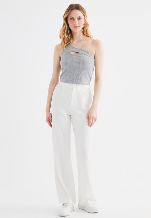 Trendyol - Single sleeve knitted singlet  - grey