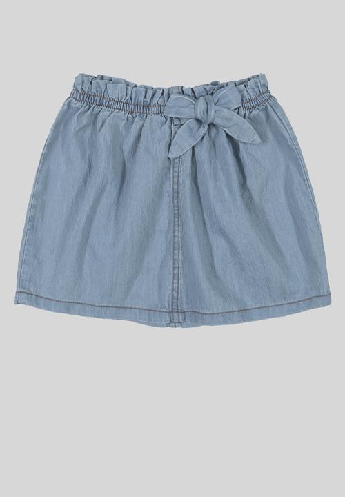 UP Baby - Blouse & denim skirt set - white & navy 