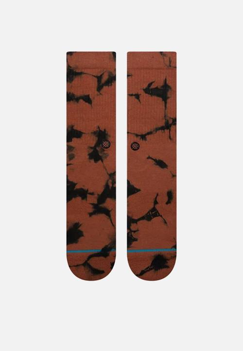 Stance Socks - Dyed crew socks - brown & black 