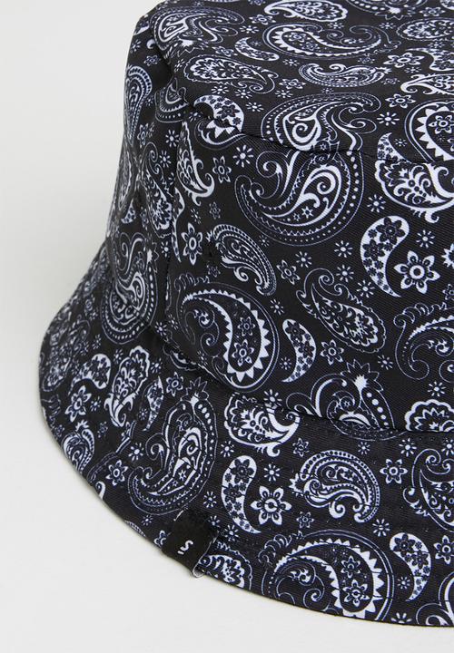 Superbalist - Reversible bandana bucket hat - black